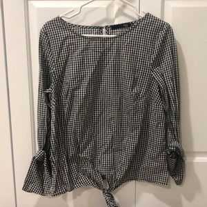 Checkered roll up sleeve